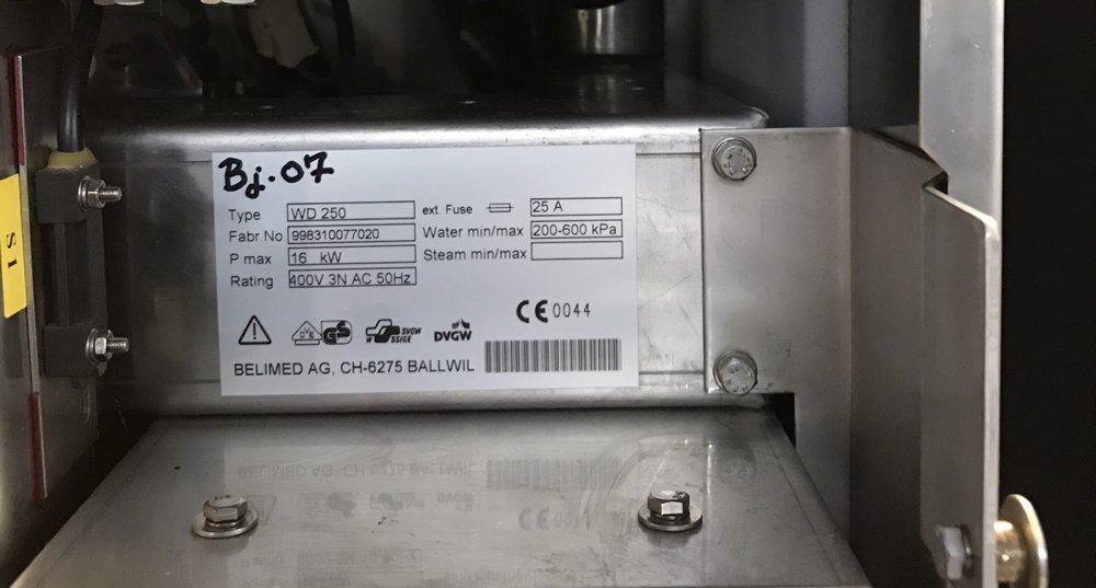 BELIMED WD 250 Lavavajillas con dispositivo de secado