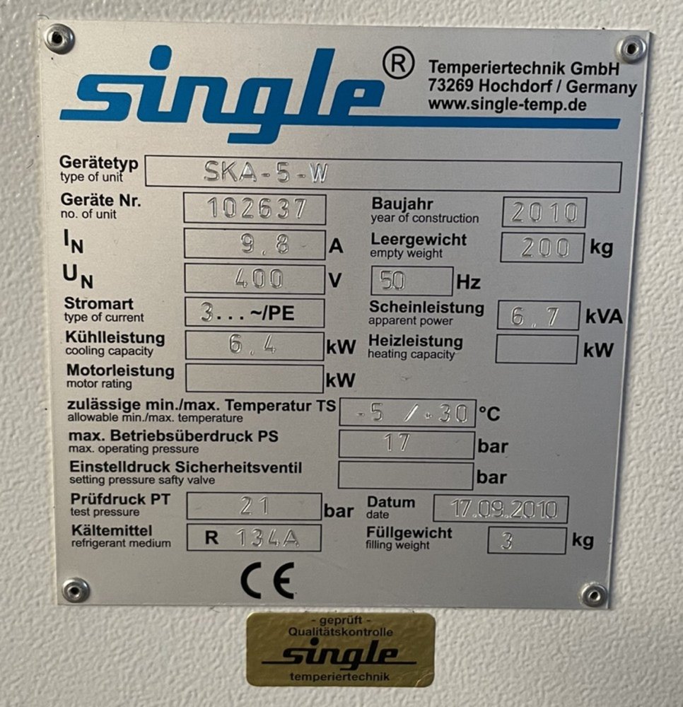 SINGLE SKA - 5 - W Chiller