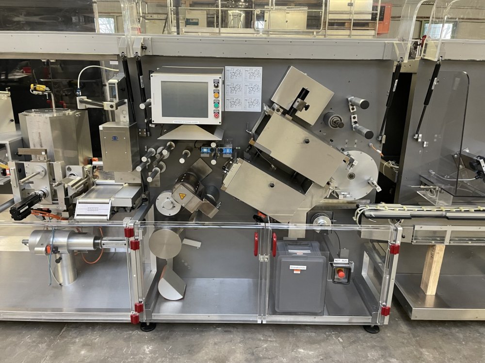 KLÖCKNER CP 400 & P 3000 Blisterpacking- and Cartoning Line for Tablets