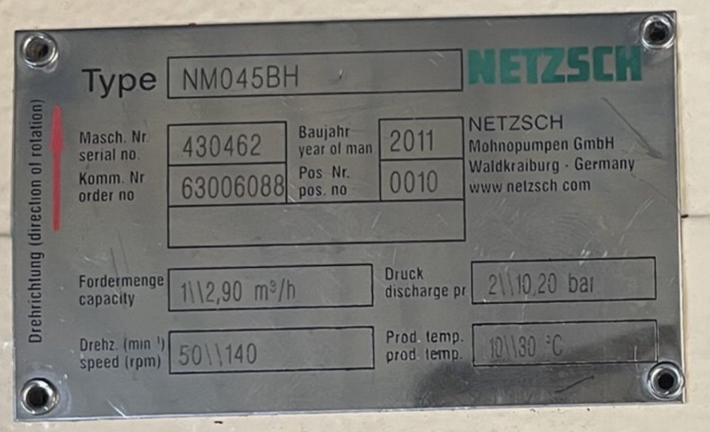 NETZSCH NM 045 BH Bomba NEMO