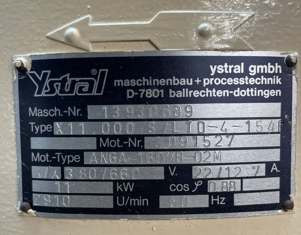 YSTRAL X 11.000 S/LDT-4-154P Disperseur