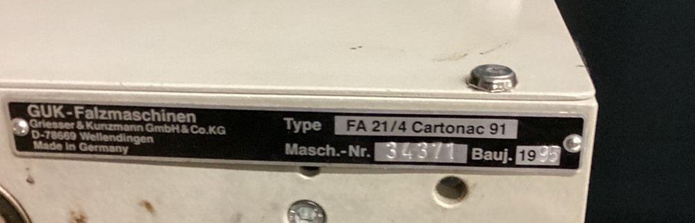 GUK FA 21/4 CARTONAC 91 Leaflet Folder (Add On)