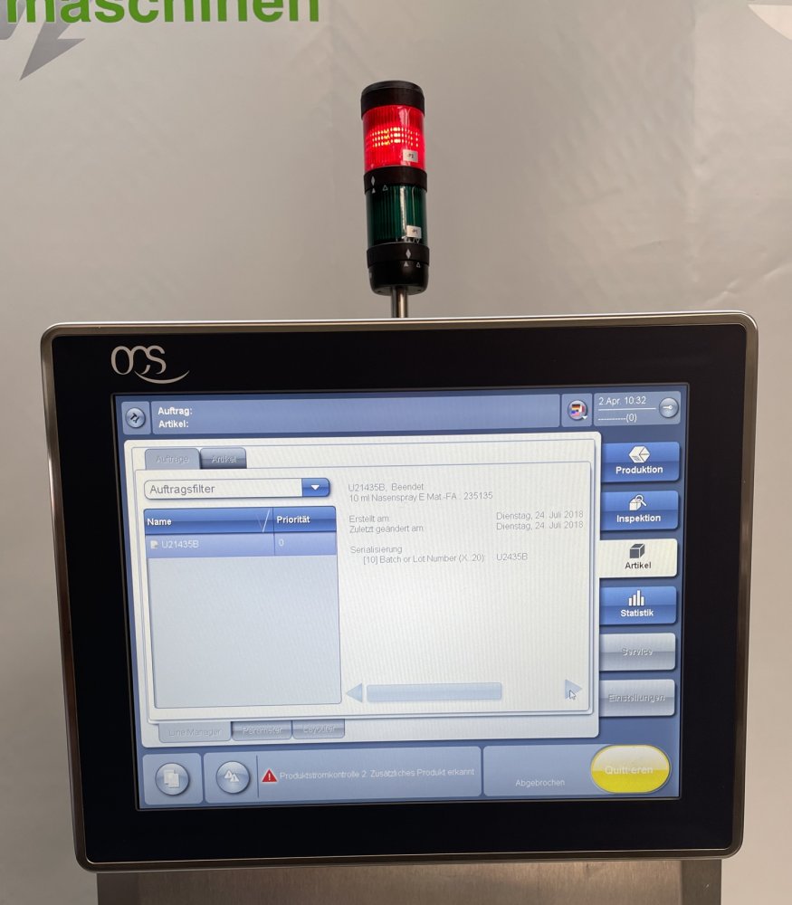 OCS TQS-HC-A Laser Serialization, scale for cartons