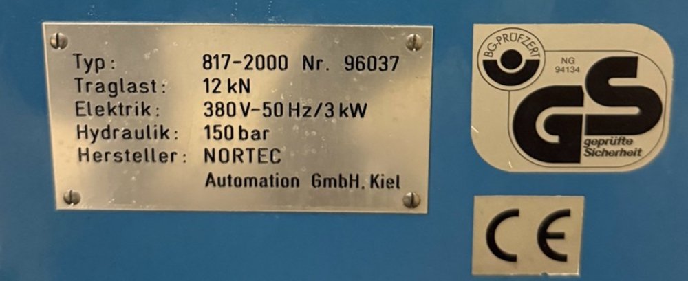 NORTEC 818-2000 Volcador de palés