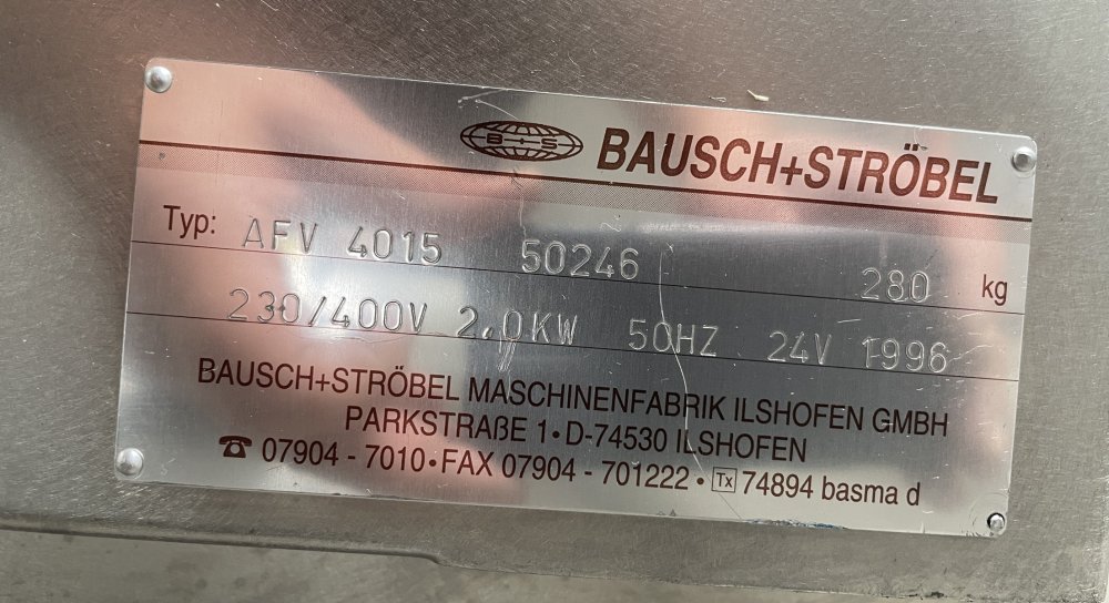 BAUSCH + STRÖBEL AFV 4015 Ampoule Filling-/Closing Machine