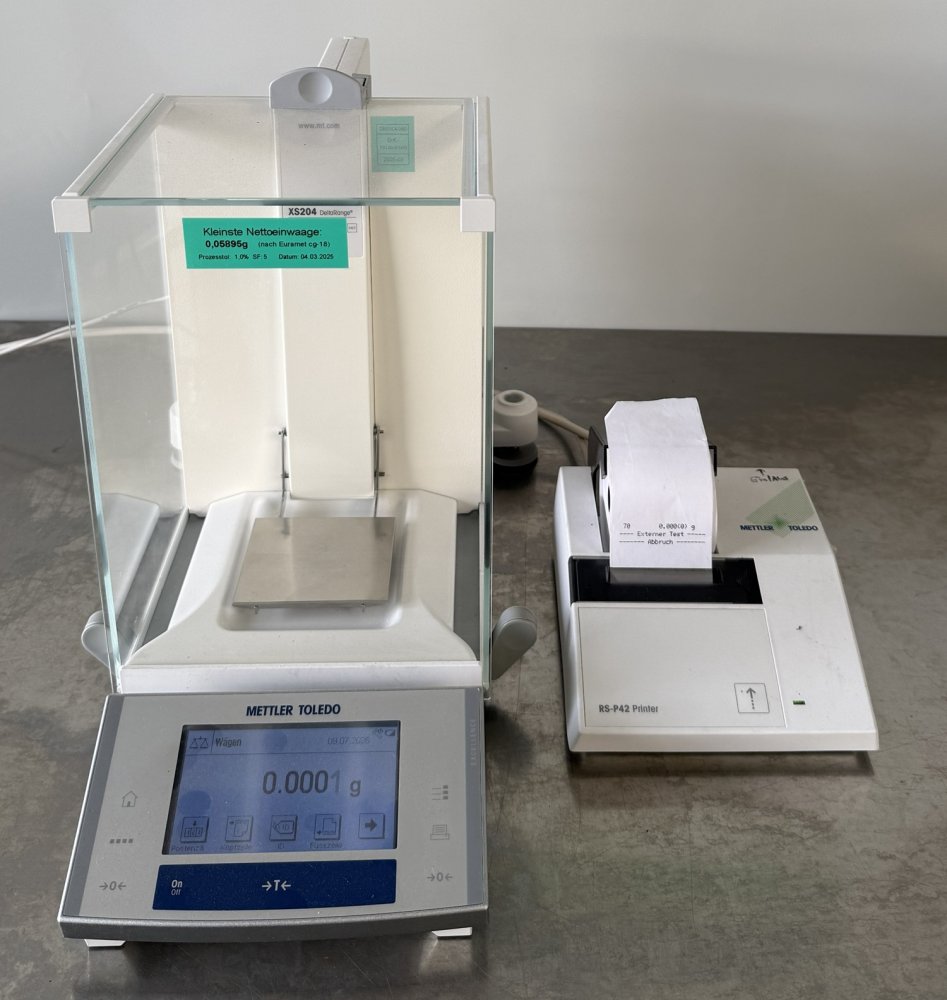 METTLER TOLEDO XS 204 Analysenwaage mit Drucker RS-P42