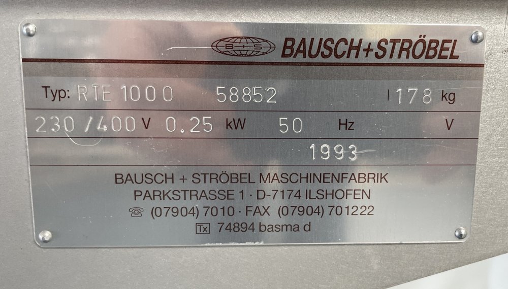 BAUSCH + STRÖBEL RTE 1000 Rotary Table 100 cm diameter